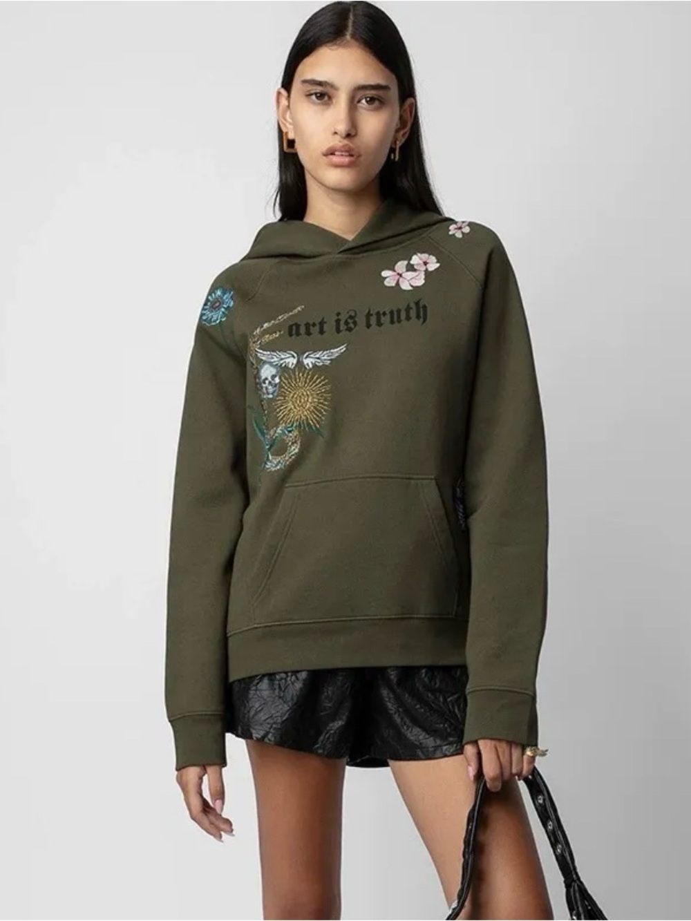 Zadig & Voltaire Greorgy Holly Hoodie Olive Green
